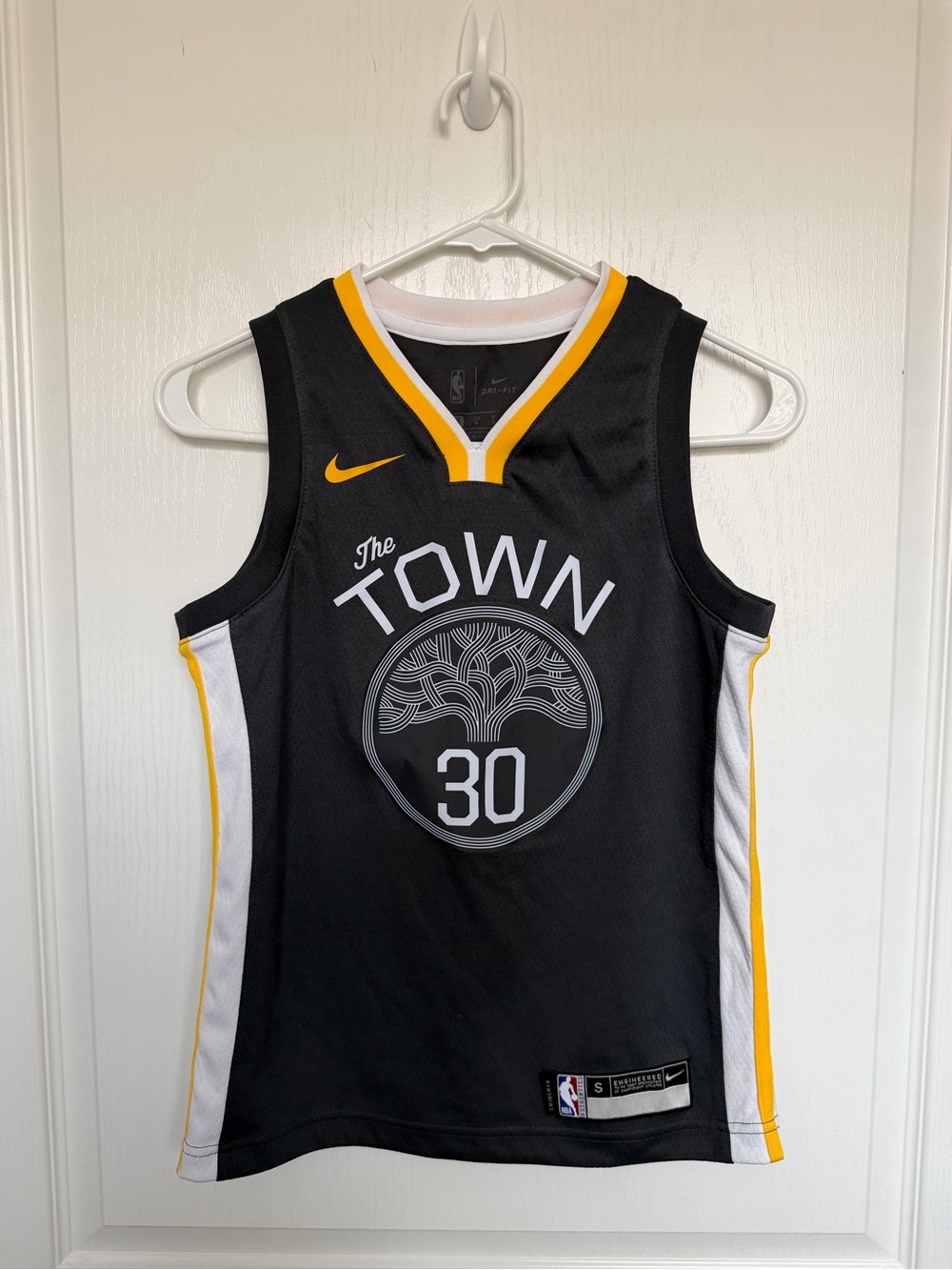 Nike GRAY Basketball Jersey with Yellow & White Trim